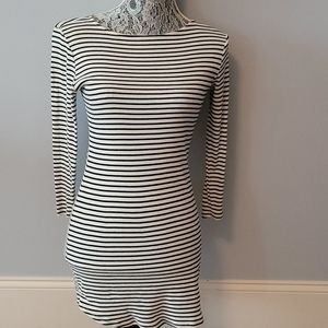 Black and white stripped tunic